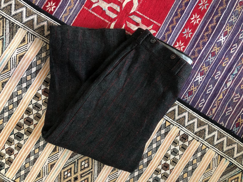 Bean Vintage Wool Windowpane Hunting Trousers USA Made 42 L.L