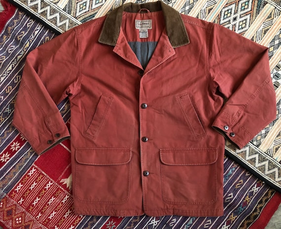 L.L. Bean Red / Salmon Colored Vintage Barn Jacket