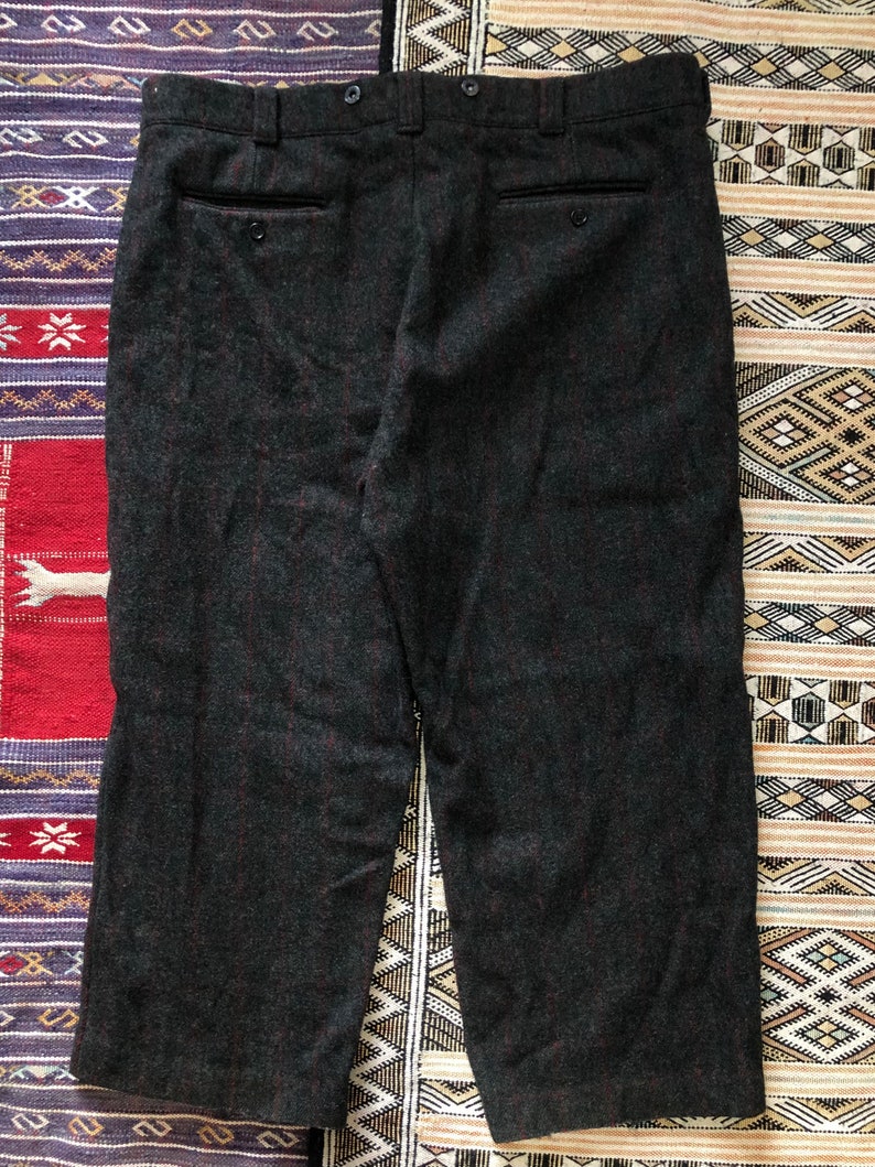 Bean Vintage Wool Windowpane Hunting Trousers USA Made 42 L.L