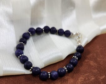 Pulsera azul, pulsera hecha a mano, joyería.