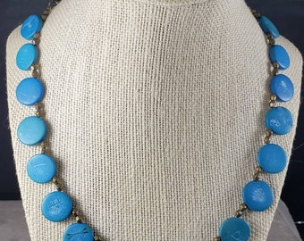 Blue necklace, handmade necklace,boho necklaces, bronze jewelry, jewelry for her,unique necklaces, gift for mom, ethnic jewelry,