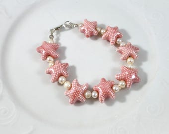 Rosa Seestern Armband Strand Schmuck Sommer Armband