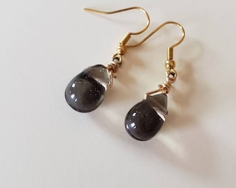 Transparent Teardrop Earrings: Boho Dangle Jewelry