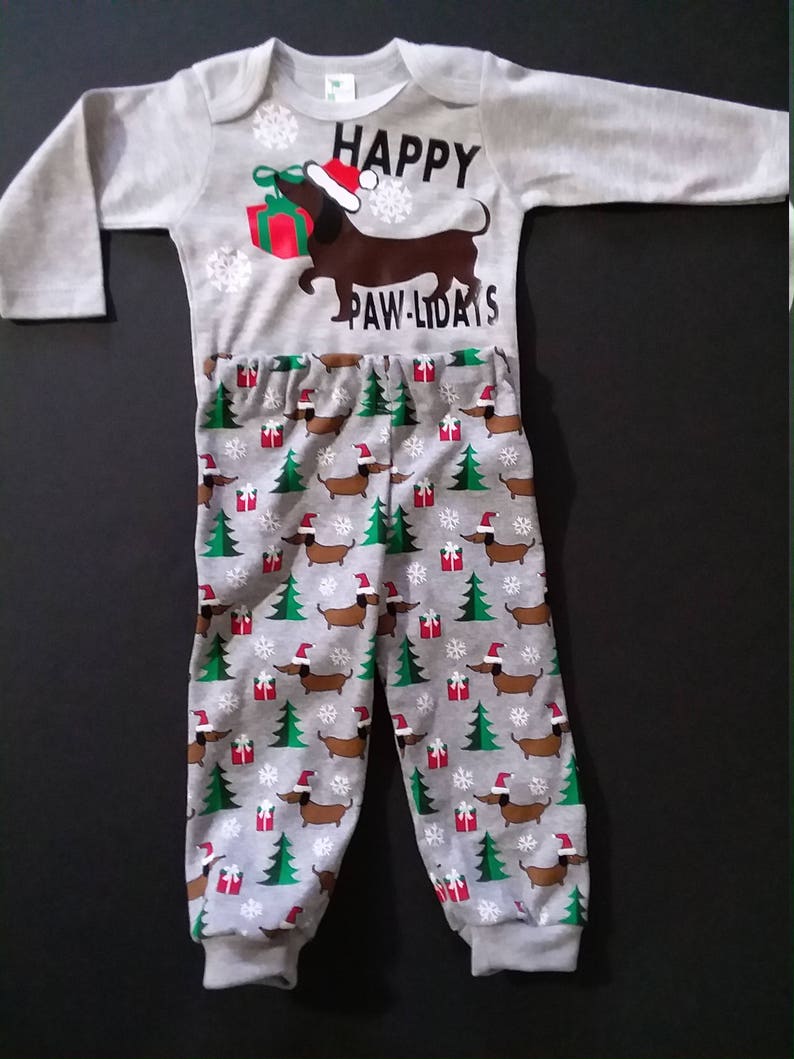 2 Piece Happy Paw-lidays Unisex Baby Clothing Set