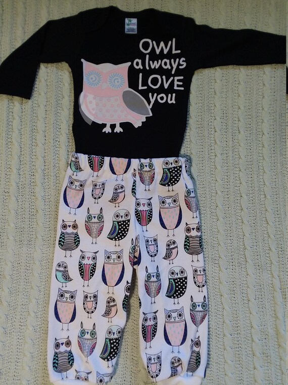 2 Piece Owl Always Love You Baby Girl Clothing Set Etsy 2 Piece Owl Always Love You Baby Girl Clothing Set Etsy