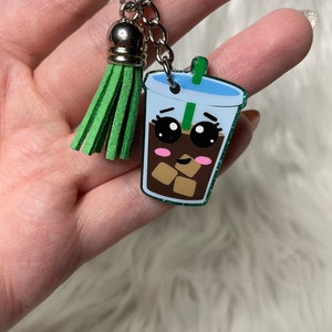 Iced Coffee Keychain with Tassel