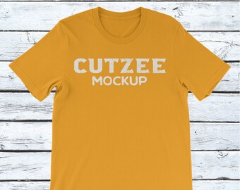 Download Free T Shirt Mockup Tagless No Brand Tag Gold On Rustic White Wood Background Digital Download Instant Access Unisex Tee Mock Up All Free Mockups Free Mockup Templates.