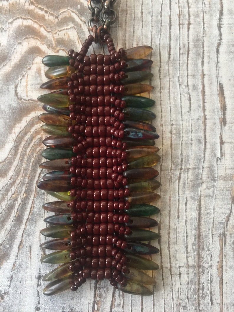 Dagger Fringe Pendant Necklace