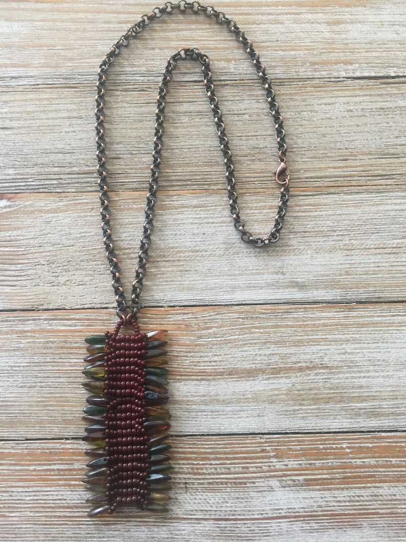 Dagger Fringe Pendant Necklace