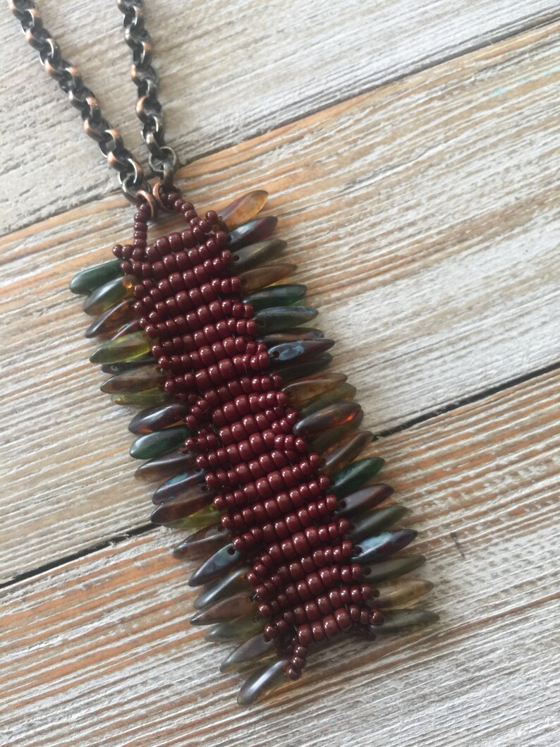 Dagger Fringe Pendant Necklace