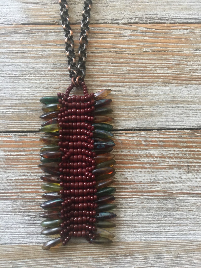Dagger Fringe Pendant Necklace