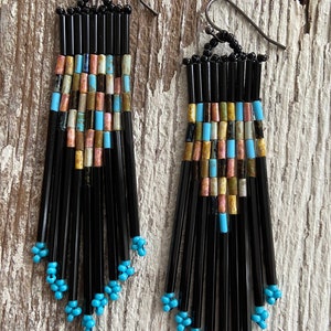 Bugle Fringe Earrings