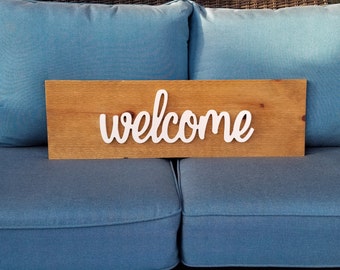 Welcome Reclaimed Wood Sign