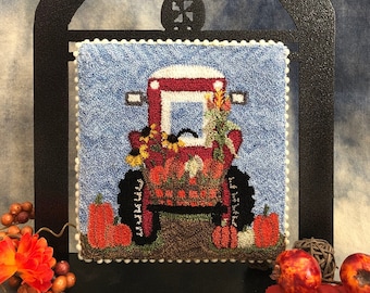 Digital Download, Harvest Time, Punch Needle Art