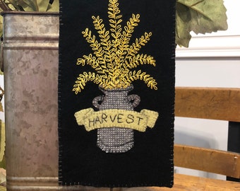 Harvest Time, Wool Applique, Just Because Series, Paper Pattern