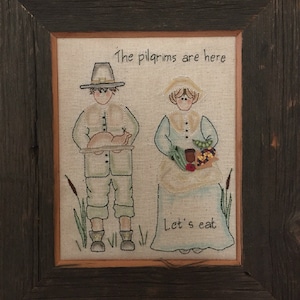 Pilgrims are Here, Digital Download, Hand Embroidery Pattern