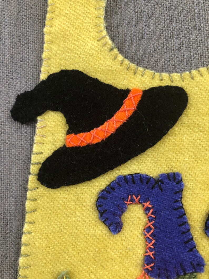 Whoops, Wool Applique, Door Knob Hanger DH210 Etsy