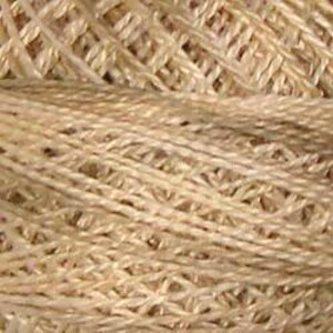 May include: Close-up of a tightly wound ball of beige crochet thread. The thread is made of a fine, textured material, with visible interwoven strands creating a lattice pattern. The color is a warm, neutral tone, suitable for various crafting projects.