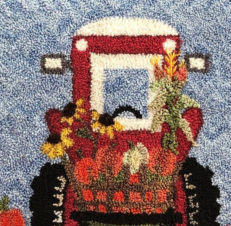 Digital Download, Harvest Time, Punch Needle Art image 4