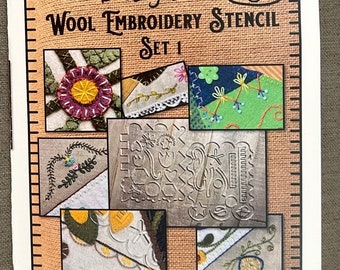 Wool Embroidery Stencil, a Calico Patch Design, Set 1