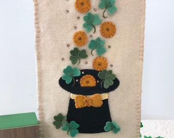 Lucky Catch, Wool Applique, Just Because Series, EPattern