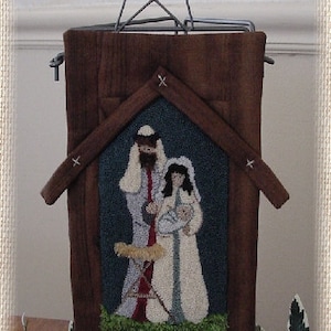 Paper Pattern, the Holy Family, Punch Needle #629, FREE Angel Pattern included with this listing.