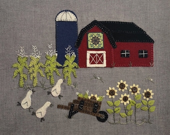Block #3, the Barn Ladies, Mystery Stitch a Long, Sunflower Farm
