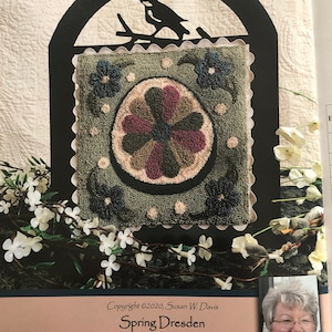 Punch Needle and Primitive Stitcher Magazine, 2020 Spring Issue, Spring Dresden Punch Needle