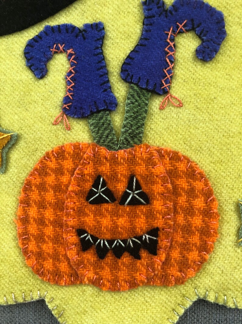 Whoops, Wool Applique, Door Knob Hanger DH210 Etsy