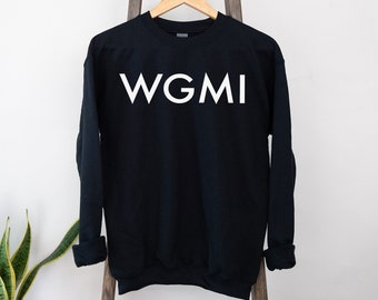 WGMI Crewneck Sweatershirt | We're Gonna Make It | WAGMI | NFT Crypto Bitcoin Alt Coin Meme Sweater | Unisex Cotton Sweater for Men & Women