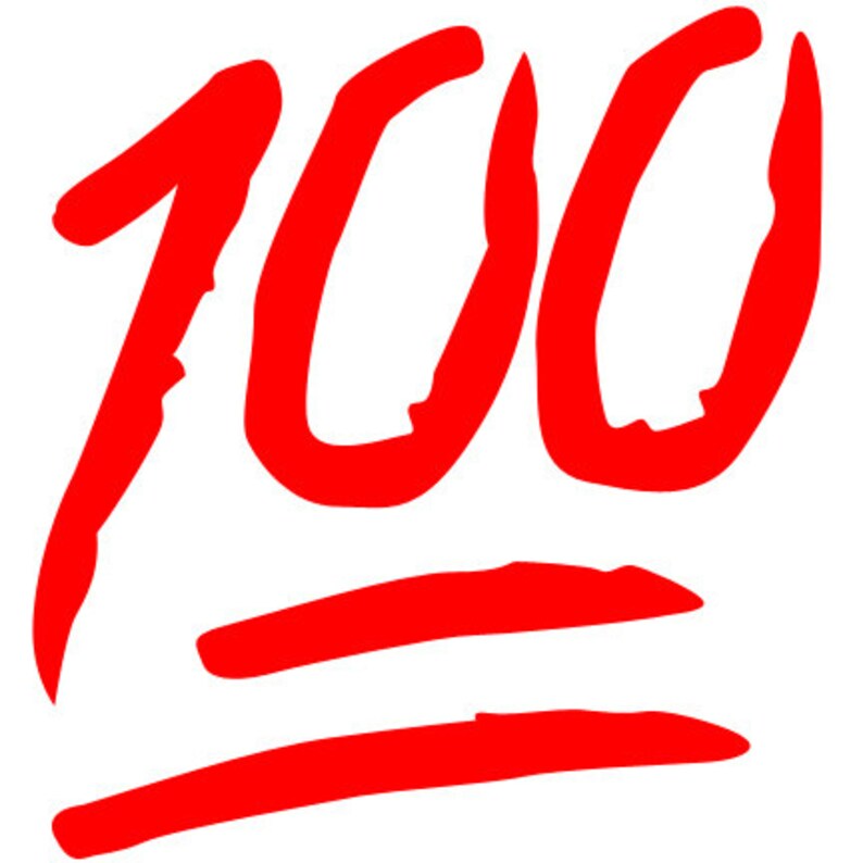 Keep it 100 Durable vinyl decal sticker emoji. Put it on