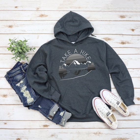 Hiking Unisex Hoodie | Take A Hike | Hiking Gear Apparel | Gift for Hiker | Camping Sweater | Outdoors Gift Present | Nature Mountain Trail