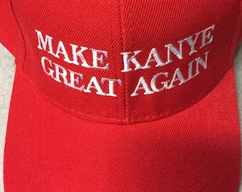Embroidered Red Hat - Make Kanye Acrylic Cap