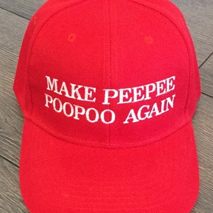 MAKE PeePee PooPoo AGAIN Donald Trump Inspired Political Parody Hat 2024