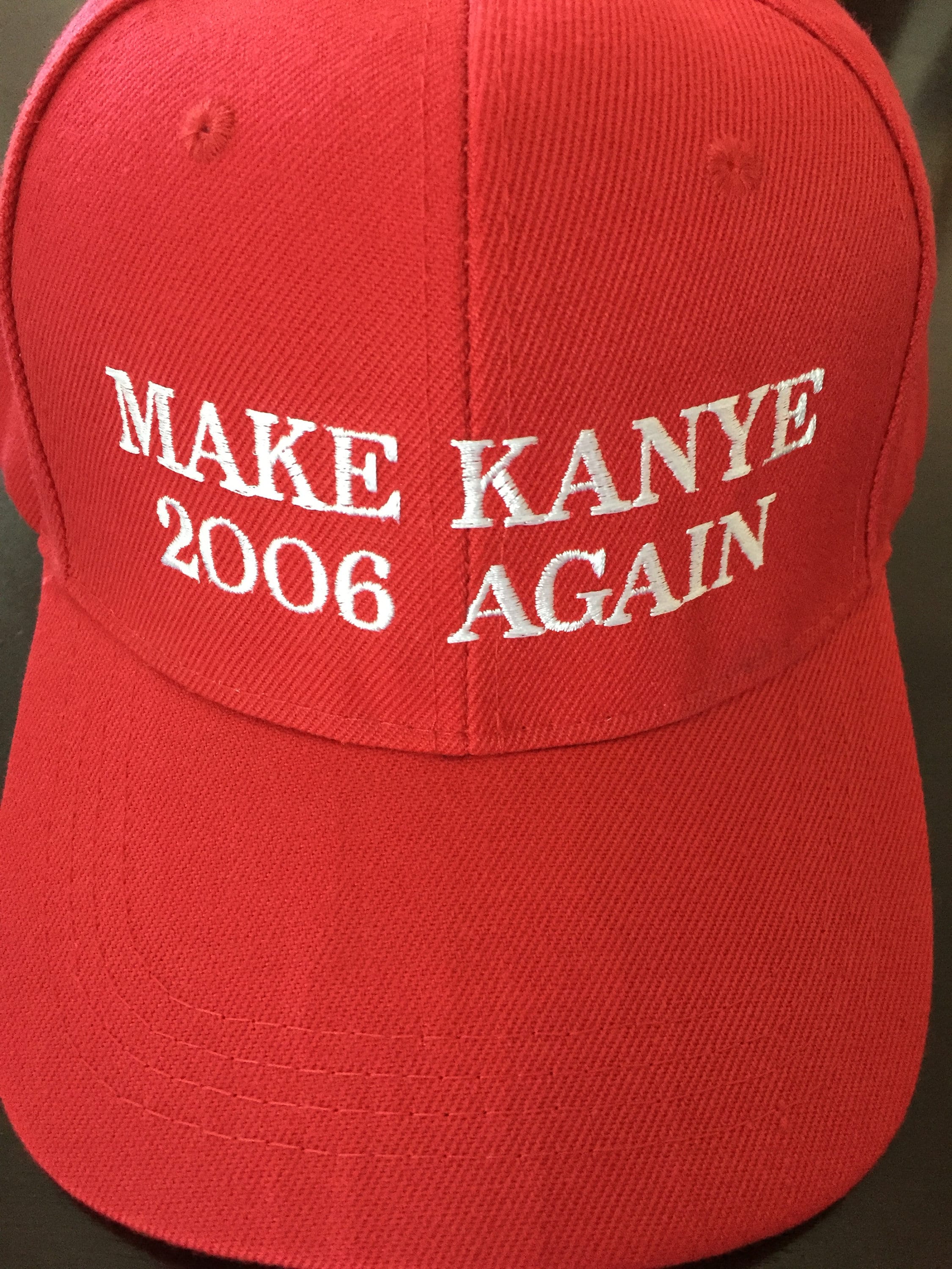 Kanye West Steps Out in Make America Great Again Hat
