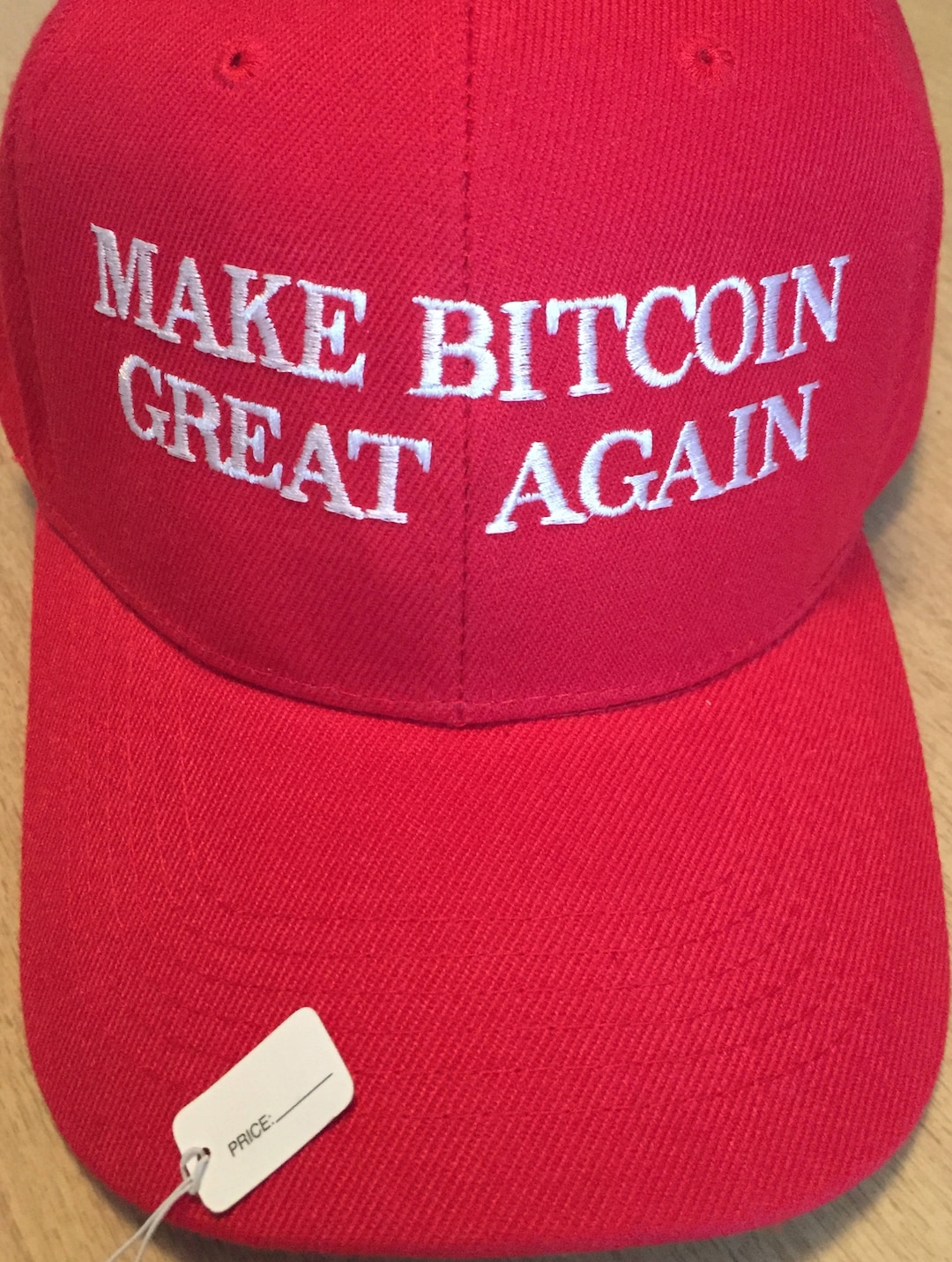 Embroidered Bitcoin Hat: Make Bitcoin Great Again, Red Cap - Etsy