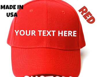 CUSTOMIZED Red Hat PERSONALIZED Red Cap CREATE Your own