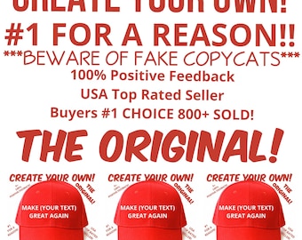 Embroidered Custom Text Red Hat - Political Parody