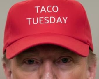 MARTES DE TACOS Trump siempre se acobarda Gorra de parodia de Trump: divertida gorra bordada anti-Donald Trump