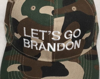 Let's Go Brandon Embroidered Adjustable Structured Hat, FJB Hat, Joe Biden Chant, USA Cap, America Hat, USA Hat