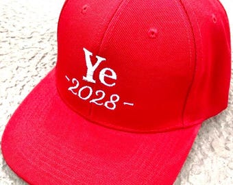 Kanye 2028 Hat - Ye 2028 President Embroidered Unisex Adult Cap