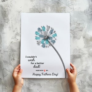 Kids Handprint Art, Printable Fathers Day Card from Baby, Look up to Grandpa Card, Best Grandpa Gift, Dad Gift from Kids, Birthday Christmas