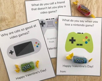 Video Game Valentines Printable, Gamer Valentines Day Cards for Kids, Valentines for Gamer, Boys Valentine Cards Printable, Joke Valentines