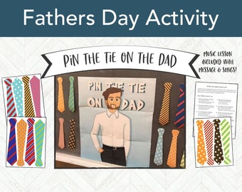 LDS Singing Time - Primary Music Leader - LDS Primary Games - LDS Primary Singing Time - Primary music - Fathers Day Pin the Tie on the Dad