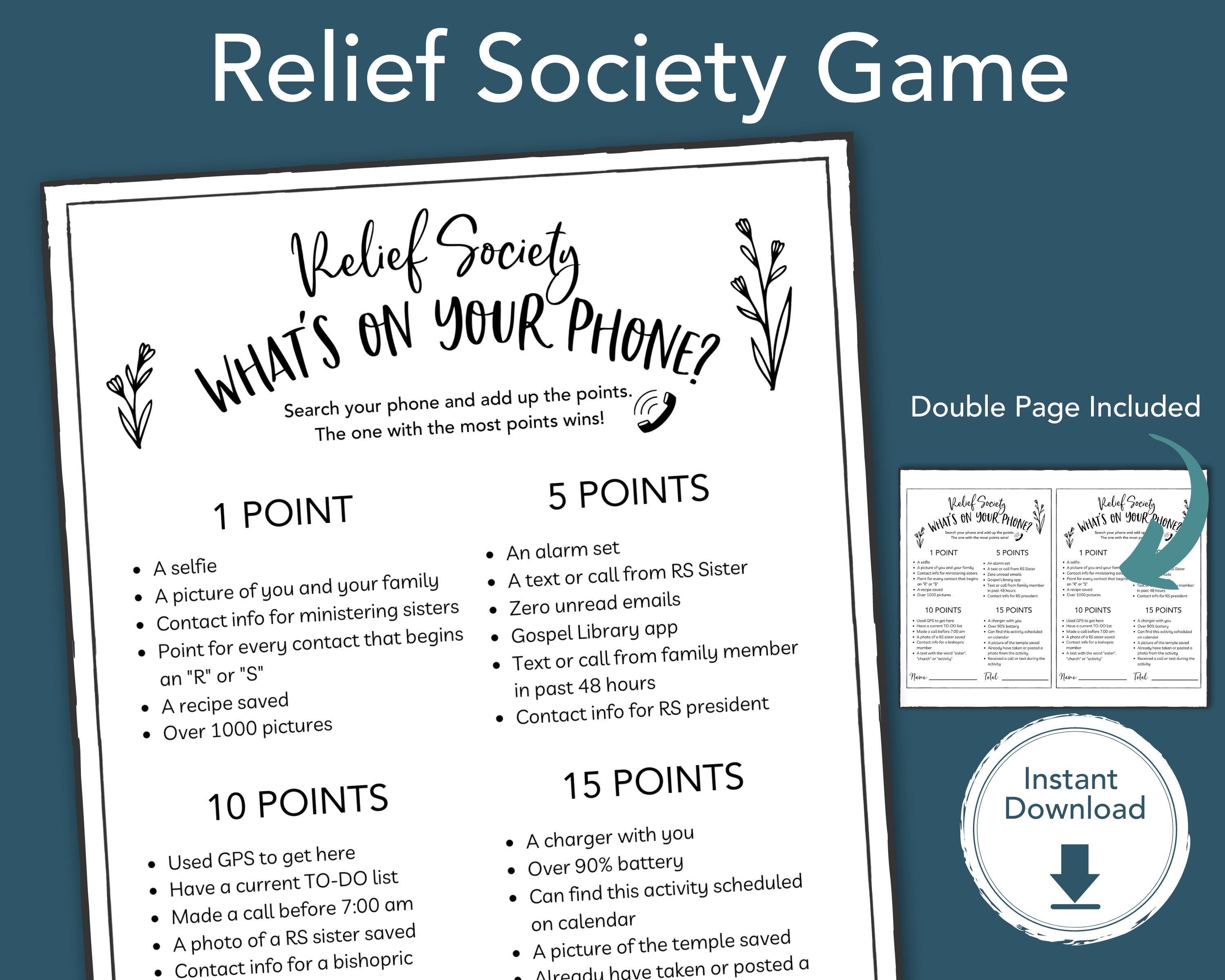 RELIEF SOCIETY Activity Game Activity Printable Get to Know Etsy