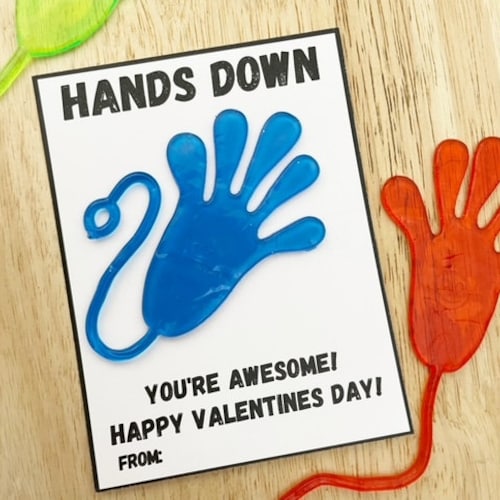 Sticky Hands Printable Valentine Cards for Kids Kids Etsy