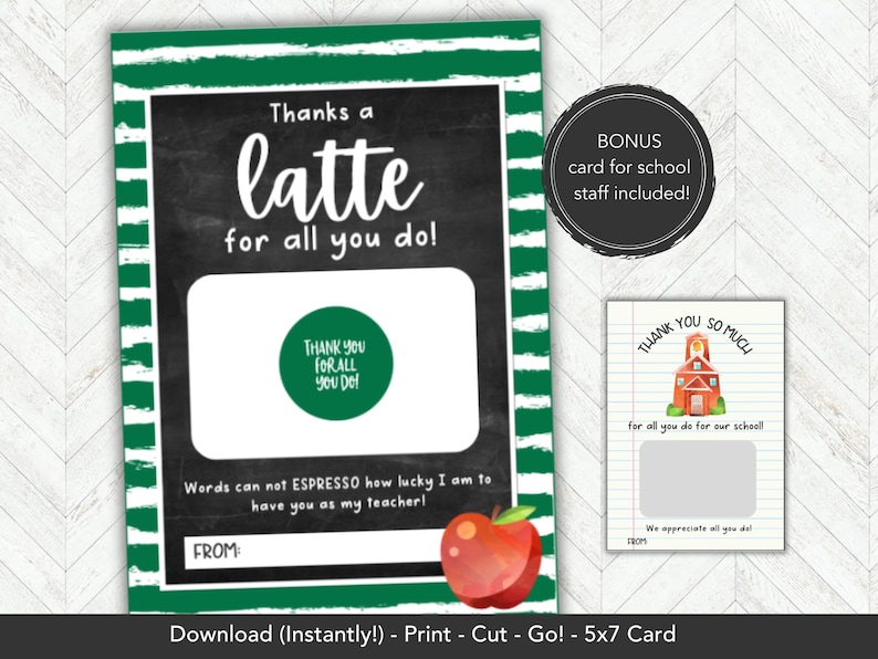Printable Teacher Gift Card Holder, End of Year Teacher Gifts, Teacher ...