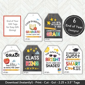 Etichetta regalo di laurea per la scuola materna o l'asilo, bomboniere per la laurea in età prescolare, etichette regalo di fine anno stampabili in PDF, etichetta regalo per l'ultimo giorno di scuola