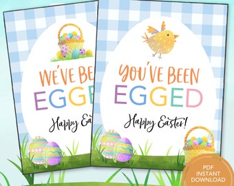 You've Been Egged Printable Easter Sign, Easter Printables Games and Activities, Easter Ideas for Teens Kids and Families, Easter Eggs Sign
