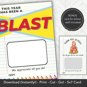 Porta tarjetas de regalo imprimible para maestros, regalo de agradecimiento para maestros, regalos de fin de año para maestros, tarjeta de regalo imprimible, idea de regalo para la jubilación de maestros